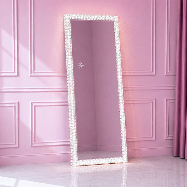 Grand Miroir LED à Cristaux 180 x 60 cm – Pleine Longueur