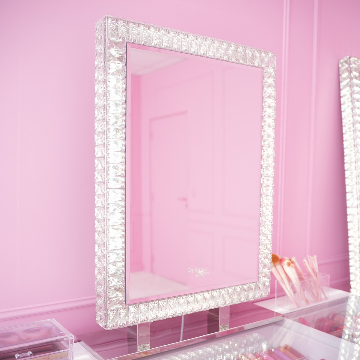 Miroir LED à Cristaux 80 x 60 cm Vertical – À Poser ou Mural