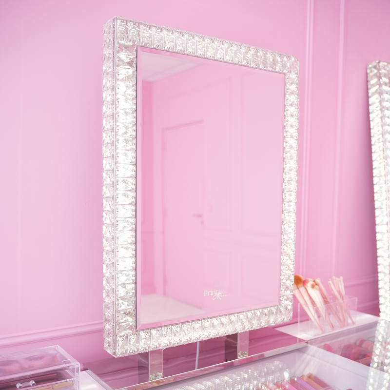 Miroir LED à Cristaux 80 x 60 cm Vertical – À Poser ou Mural
