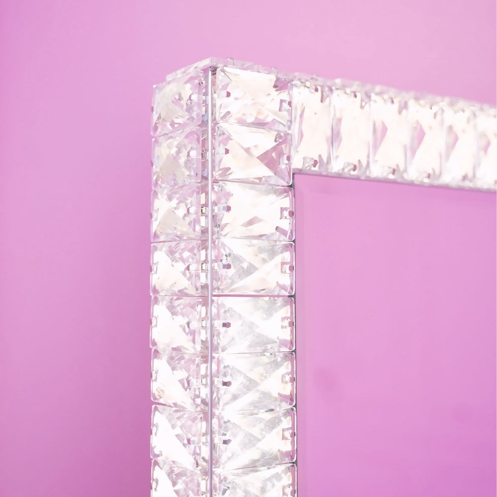 Miroir LED à Cristaux 80 x 60 cm Vertical – À Poser ou Mural